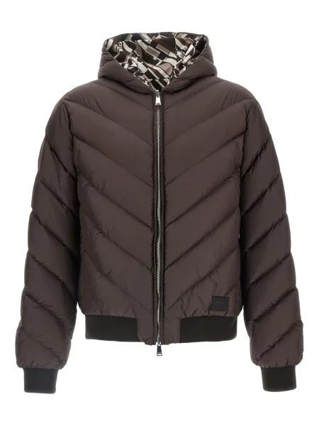 Geacă Fendi cu glugă maro