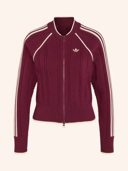 Adidas Originals Pletený Svetr Sst tmavě / režná červená