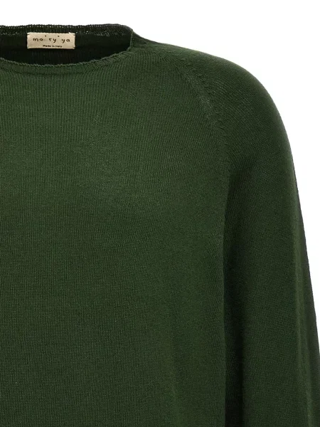 Pulover Ma'ry'ya cu decolteu rotund verde