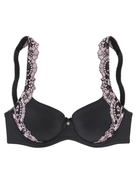 LASCANA Sutien Wanda roz pastel negru