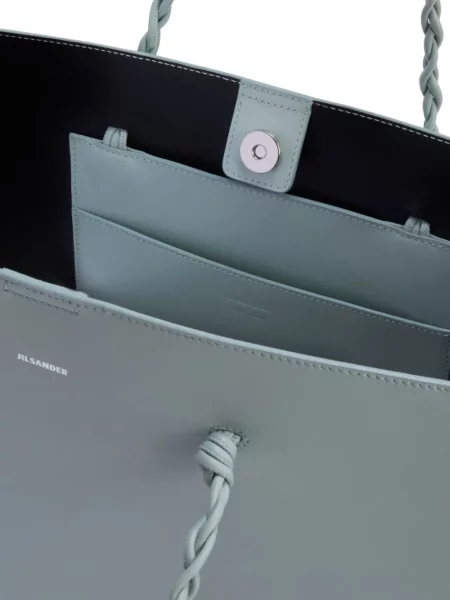 Geantă shopper Jil Sander din piele albastru