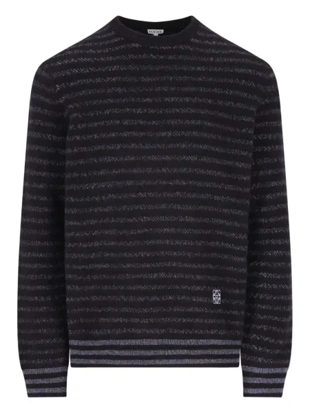 Sweter Loewe w paski niebieski