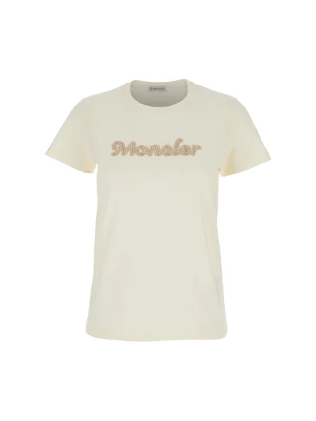 Koszulka Moncler z logo biała