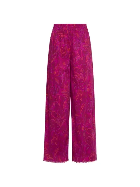 Pantaloni Cinq A Sept cu model paisley roz