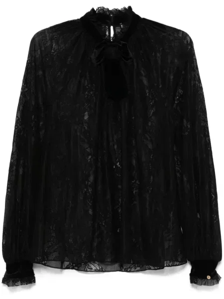 Bluză Nissa din dantelă negru