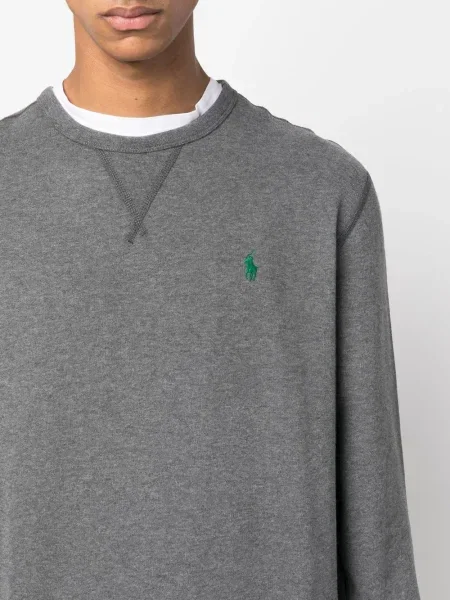 Флийс суичър с качулка Polo Ralph Lauren сиво