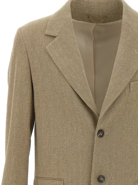 Sacou Golden Goose cu model herringbone auriu