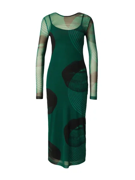 ABOUT YOU x Chiara Biasi Rochie Toni maro pueblo / verde jad / verde închis negru