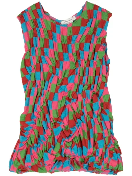 Top Comme Des Garçons în carouri roz