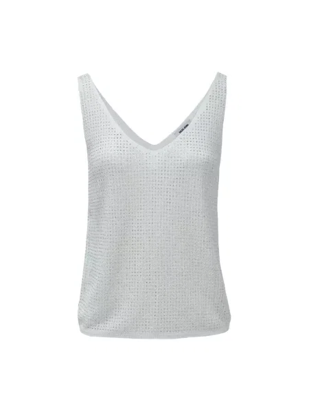 Top Salsa z dekoltem w serek szary