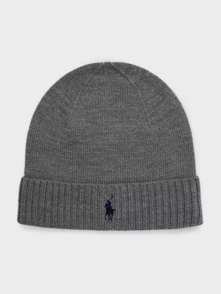 Μελανζέ καπέλο Polo Ralph Lauren γκρι