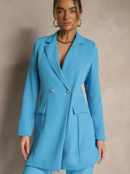 Sacou deschis albastru