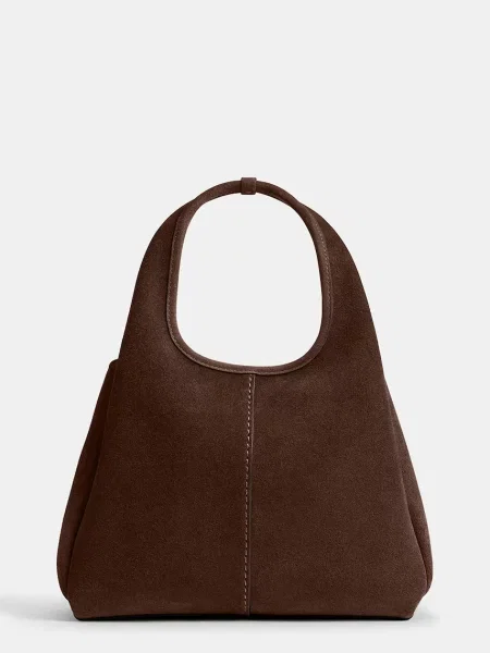 Coach geantă crossbody pentru femei din piele întoarsă Suade Lana Shoulder Bag 23 maro