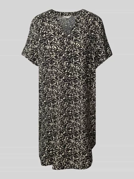 Sukienka mini o kroju oversized z czystej Tom Tailor czarna