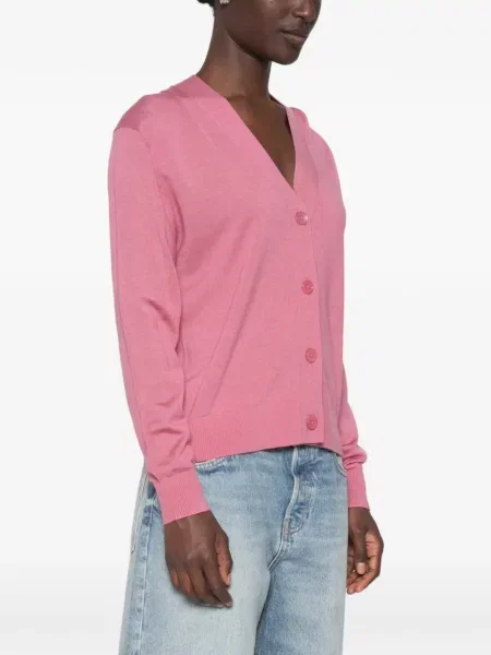 Cardigan Weekend Max Mara cu decolteu în V roz