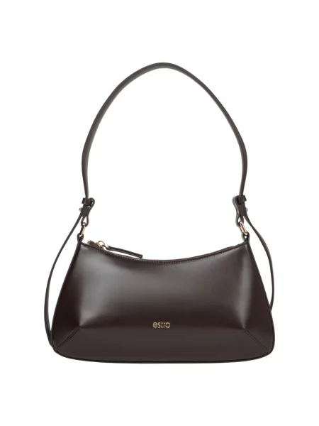 Torebka skórzana Estro skórzana brązowa