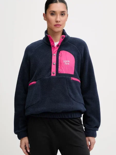 Banana Moon bluza polarowa Hillside granatowy gładka NUZZLE.HILLSIDE