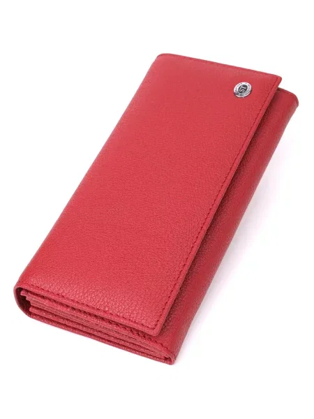 Кожаный кошелек St Leather Accessories красный