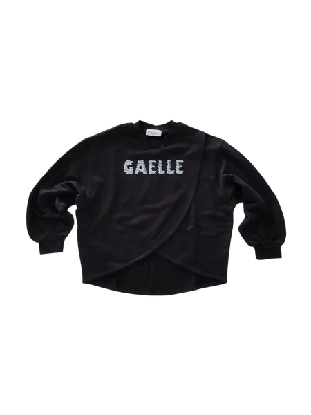 Haftowany top Gaëlle Paris czarny