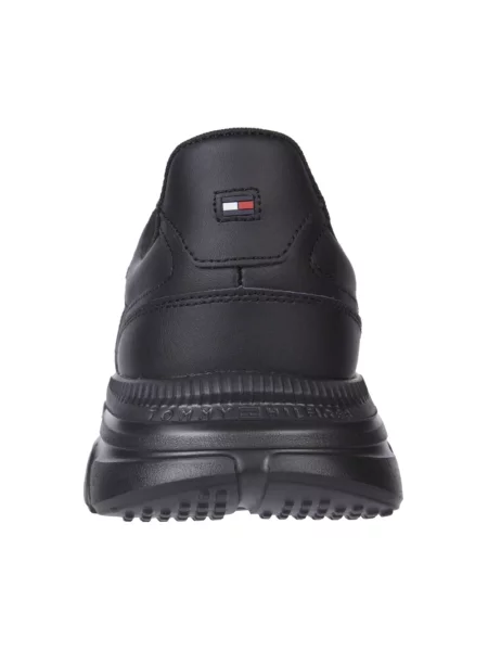 Sneakersy Tommy Hilfiger skórzane czarne