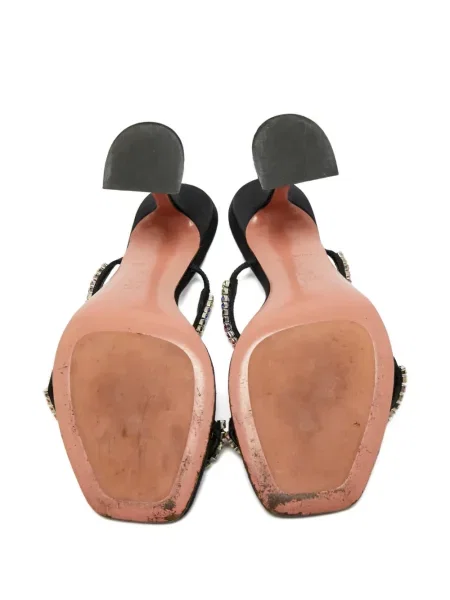 Sandale Amina Muaddi de cristal negru
