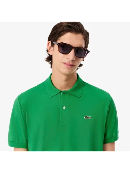 Классическое поло Lacoste зеленое