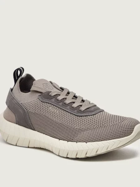 BOSS BLACK Sneakers BOSS-MOTION_Slon_kns | piele întoarsă negru