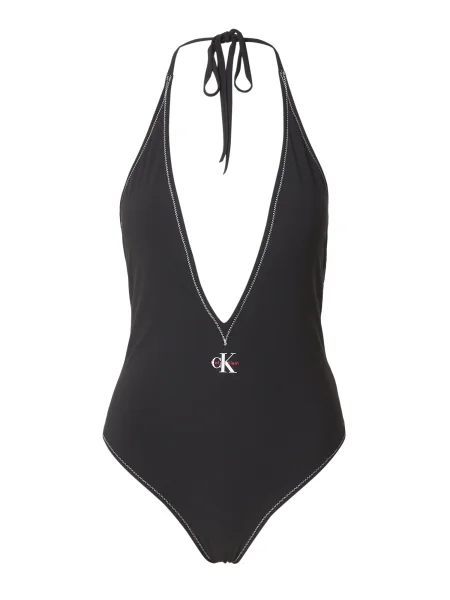 Calvin Klein Swimwear Costum de baie întreg roșu / negru alb