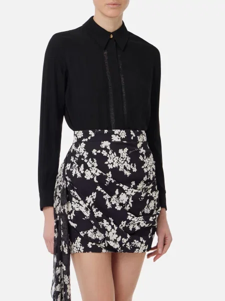 Блуза Elisabetta Franchi чорна