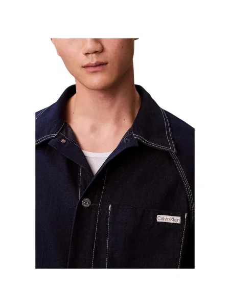 Džínsová bunda Calvin Klein Jeans modrá