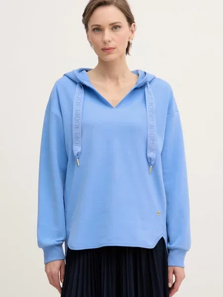 Joop! bluza z bawełną niebieska