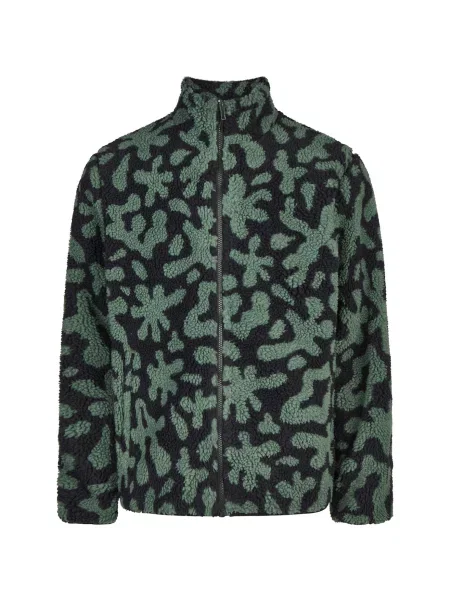Cleptomanicx Jachetă fleece Oh Shit închis / verde mentă albastru