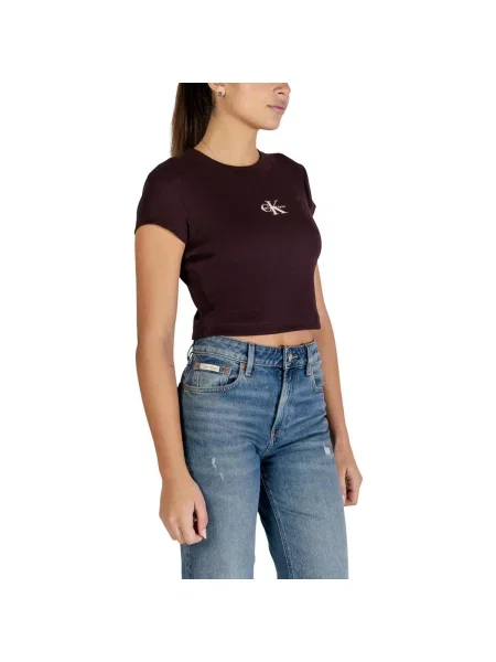 Tričko Calvin Klein hnědé