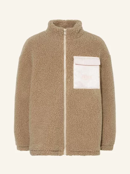 Fendi Kurtka Pluszowa beige beżowa