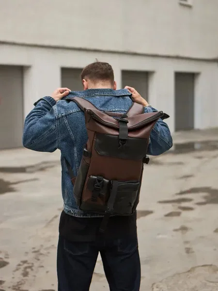 Кожаный рюкзак Tobeyou коричневый