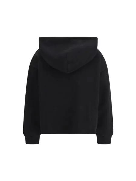 Bluza z kapturem Mm6 Maison Margiela z kapturem z logo czarna