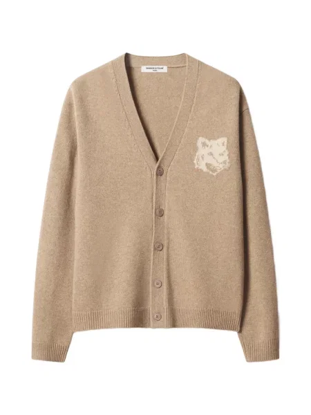 Cardigan Maison Kitsune de lână cu decolteu în V
