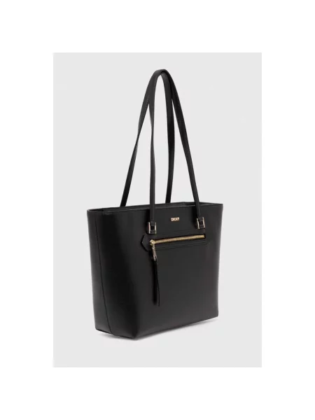 Shopperka Dkny skórzana czarna