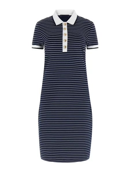 GUESS Obleka ALPHONSINE mornarska bela