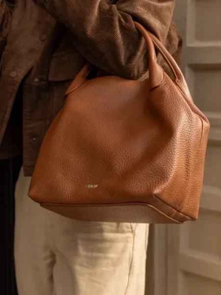 Torebka skórzana Big Star Shoes skórzana brązowa