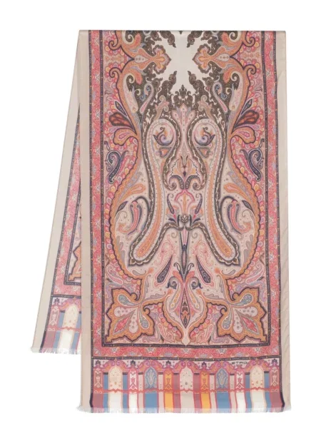 Fular Etro din cașmir cu imagine cu model paisley