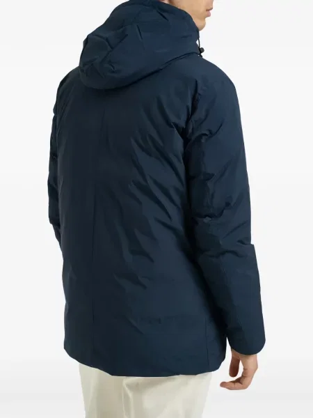 Palton Woolrich cu glugă albastru