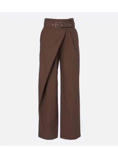 Cu centură pantaloni Loewe drapate maro
