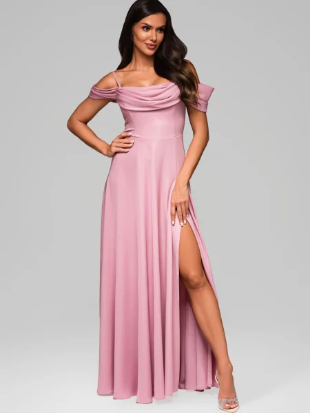 Rochie de seară Edoti de costum roz