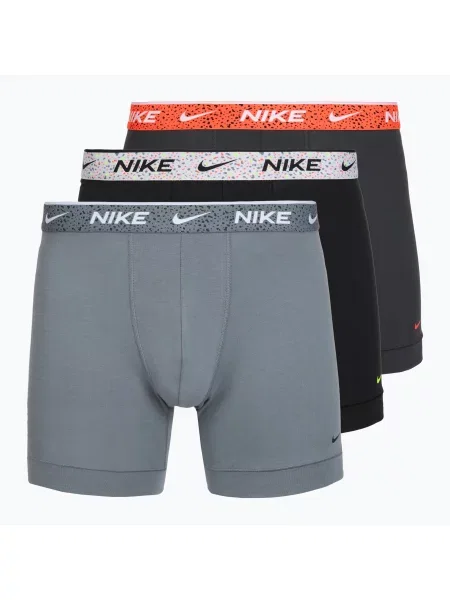 Boxeri pentru bărbați Nike Essential Cotton Stretch 3 pairs gray multi gri