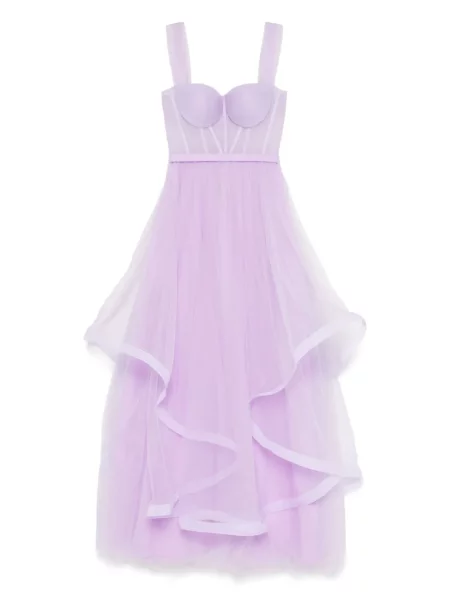 Długa sukienka maxi Aavva tiulowa fioletowa