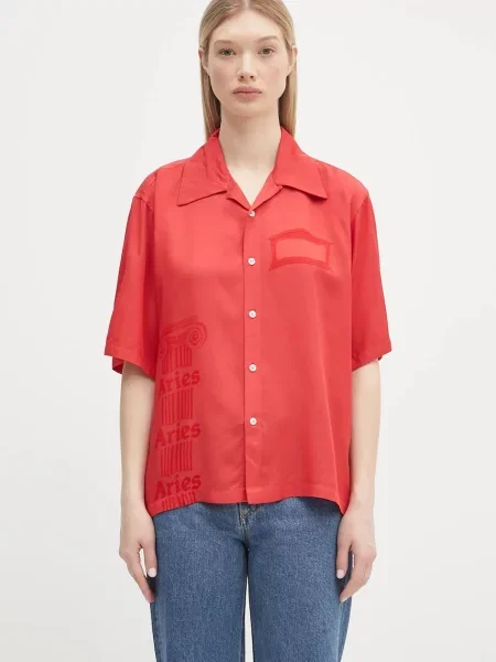 Сорочка Aries Ancient Column Satin Viscose Hawaiian Shirt