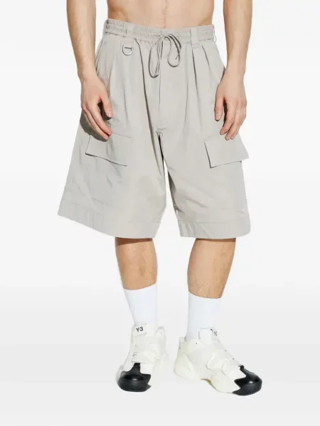 Stahovací šňůrka šortky cargo Y-3 hnědé