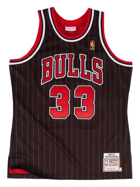 Cămașă Mitchell & Ness din jerseu negru