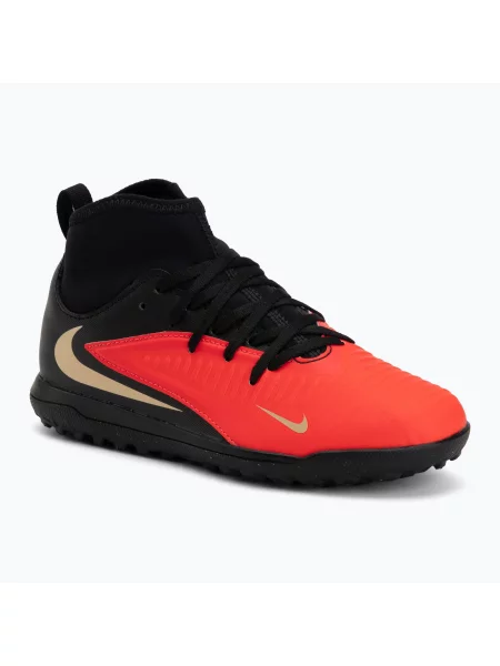Încălțăminte de fotbal pentru copii Nike Jr. Phantom 6 High Club bright crimson/bright crimson/black negru